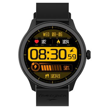 Fastrack Reflex Invoke Smartwatch Black: BT Calling, Advanced Chipset, Breathing Rate, IP68