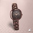 Fastrack Opulence Quartz Analog Brown Dial Metal Strap Watch for Girls - image number 0