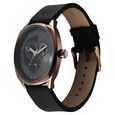 Fastrack Tick Tock Quartz Multifunction Black Dial Leather Strap Watch For Guys - image number 2