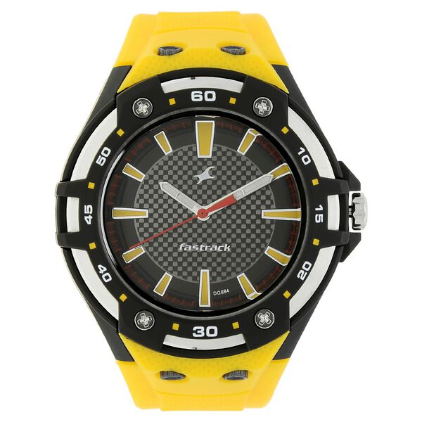 Fastrack Quartz Analog Black Dial Plastic Strap Watch for Guys - image number 0