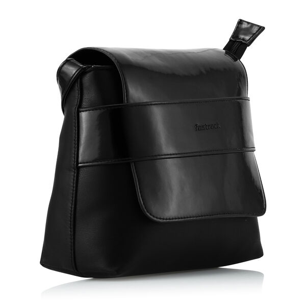 Fastrack Casual Sling Bag with Adjustable Sling in Black - image number 2