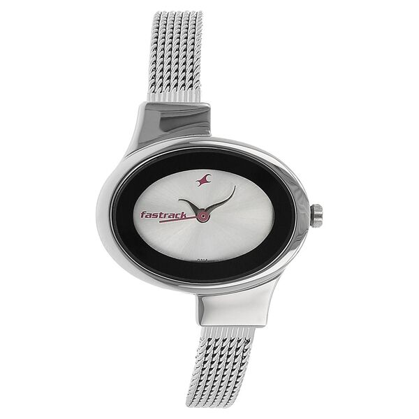 Fastrack Quartz Analog Silver Dial Stainless Steel Strap Watch for Girls - image number 0