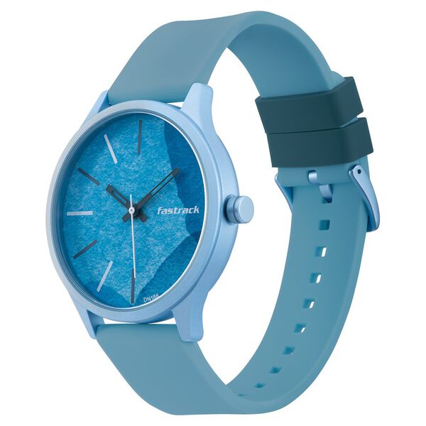 Fastrack Topicals Quartz Analog Blue Dial Silicone Strap Unisex Watch - image number 2