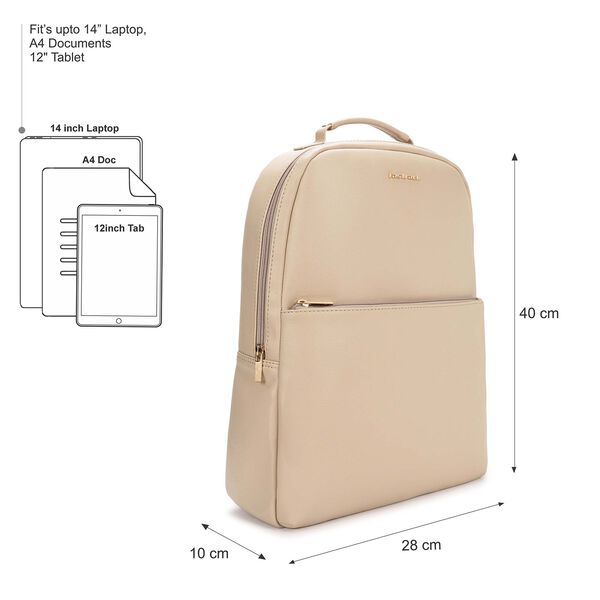 Fastrack beige textured backpack - image number 2