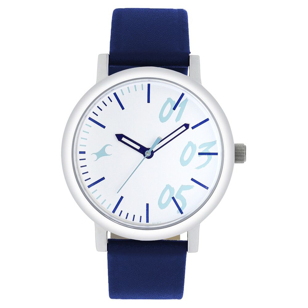 Buy Online Fastrack Tropical Waters Quartz Analog White Dial Leather Strap Watch for Girls np68010sl05 Fastrack
