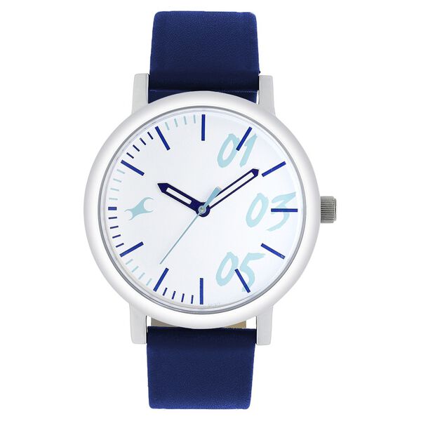 Fastrack Tropical Waters Quartz Analog White Dial Leather Strap Watch for Girls - image number 0