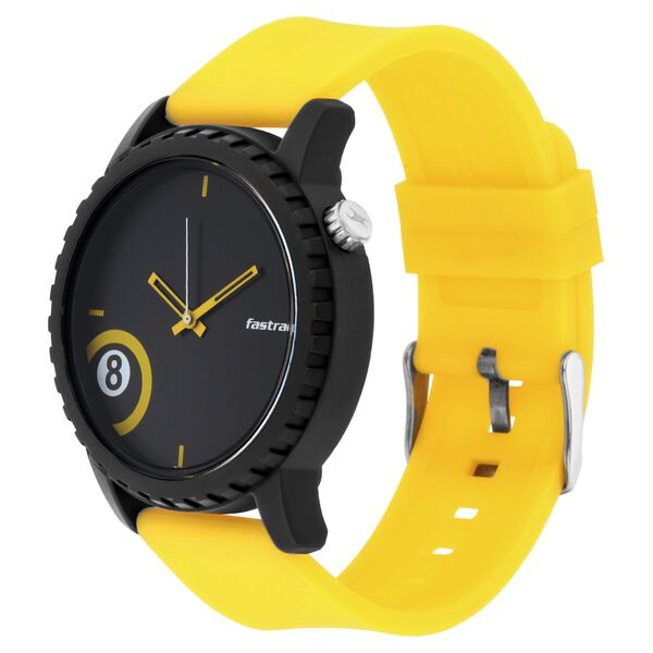 Fastrack Quartz Analog Black Dial Silicone Strap Watch for Unisex - image number 2