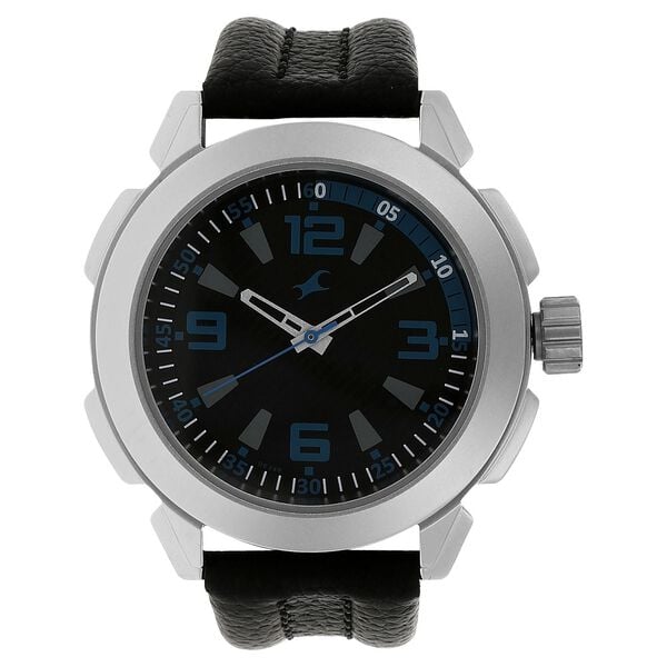 Fastrack Quartz Analog Black Dial Leather Strap Watch for Guys - image number 0