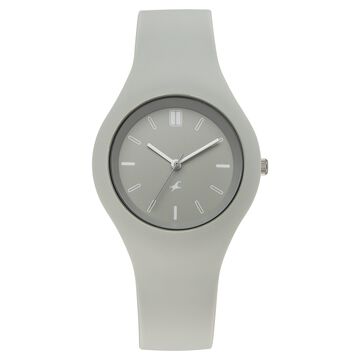 Fastrack Tweens Quartz Analog Grey Dial Grey Silicone Strap Watch
