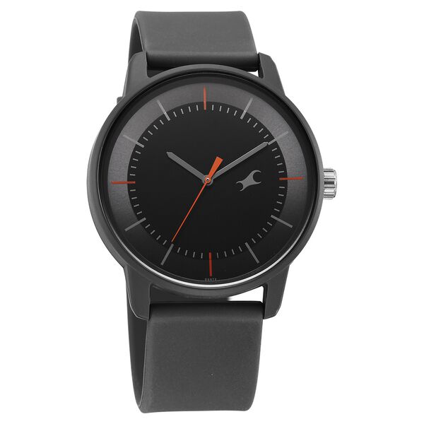 Fastrack Tees Urbanique Quartz Analog Black Dial Silicone Strap watch For Guys - image number 1