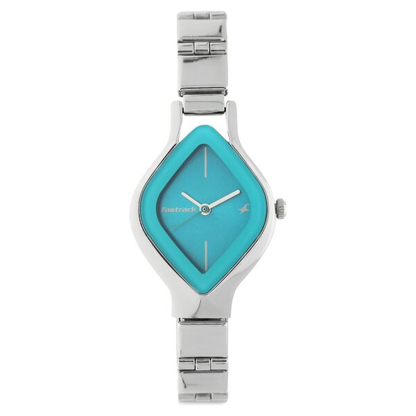 Fastrack Quartz Analog Blue Dial Stainless Steel Strap Watch for Girls - image number 0