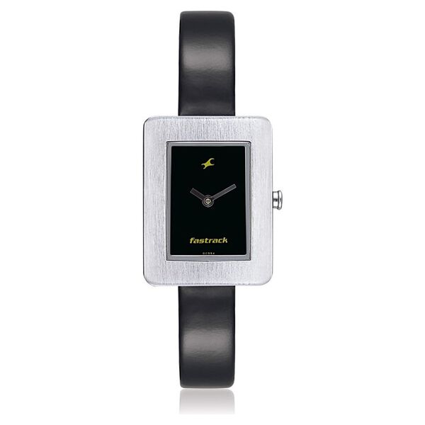 Fastrack Quartz Analog Black Dial Leather Strap Watch for Girls - image number 0