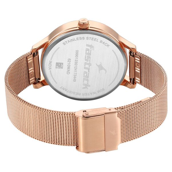 Fastrack Fleek Quartz Analog Black Dial Stainless Steel Strap Watch For Girls - image number 4