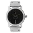 Fastrack Quartz Analog Black Dial Metal Strap Watch for Guys
