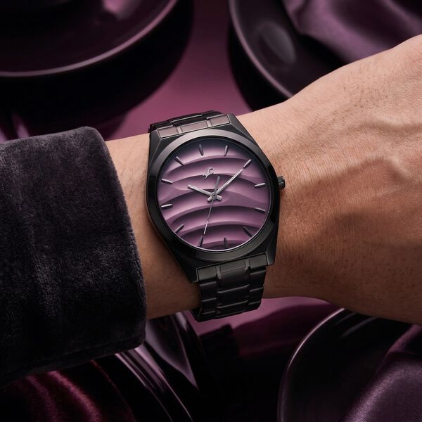 Fastrack Gelato Black metal strap watch with Ice Cola dial for Guys - image number 7