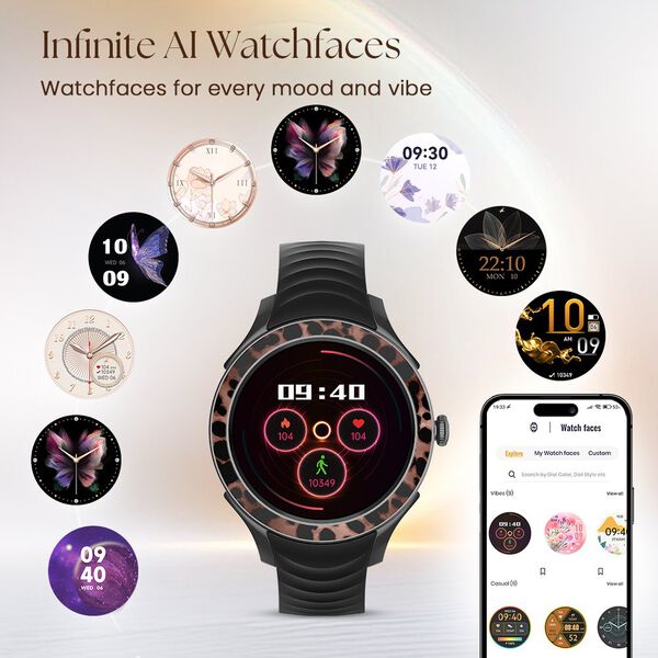 Fastrack Ella Women Smartwatch with 1.2" inch AMOLED Display, Patterned Bezel , AI Watchface & AI Chat, Functional Crown - image number 5
