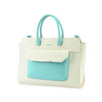 Fastrack Chic Carry-All Laptop Tote in White and  Blue - image number 3