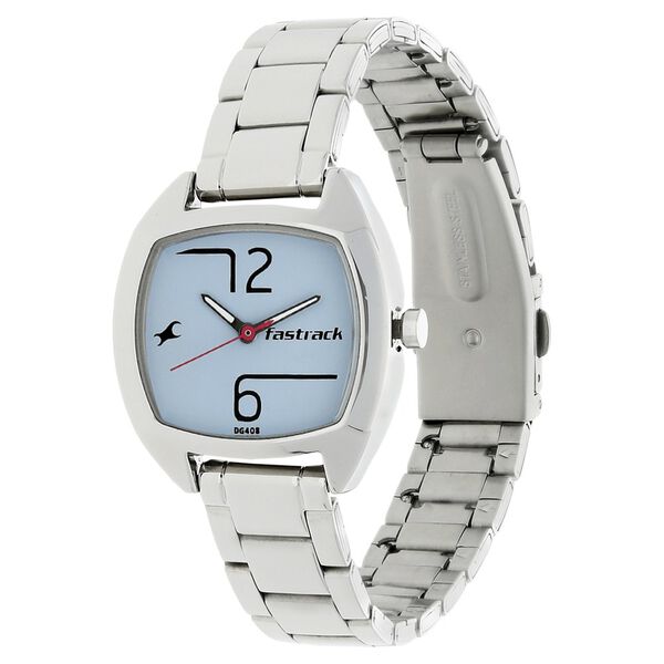 Fastrack Bare Basics Quartz Analog Blue Dial Stainless Steel Strap Watch for Girls - image number 1