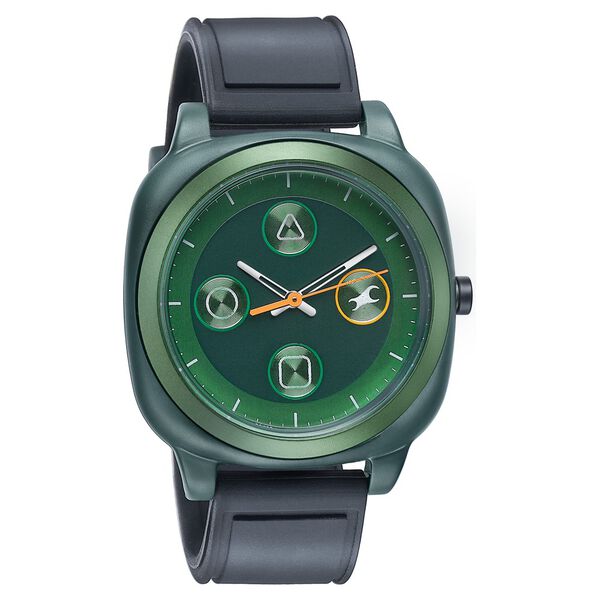 Fastrack Hype Retro Aracde Quartz Analog Unisex Watch With Green Dial Black Silicone Strap Watch For Unisex - image number 1