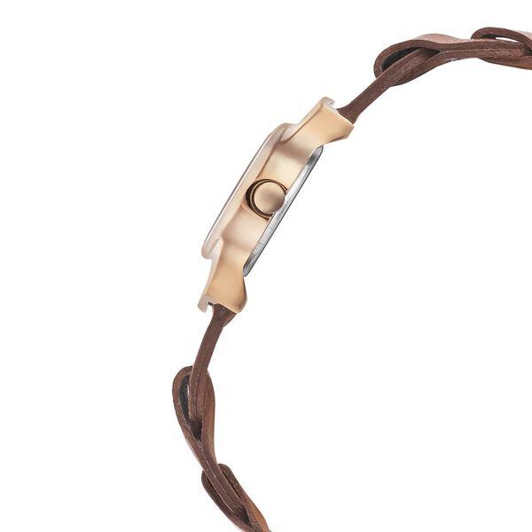 Fastrack Hitlist Quartz Analog Rose Gold Dial Leather Strap Watch for Girls - image number 3