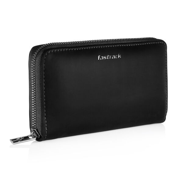 Fastrack  Black Zip-around Wallet - image number 1