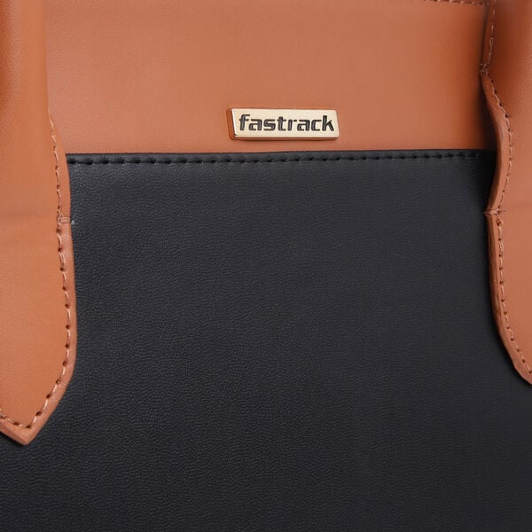 Fastrack Structured Satchel for Women | Stylish Everyday Satchel for Girls, Ladies, Women | Spacious Bag Made of High Quality Faux Leather (Black) - image number 8