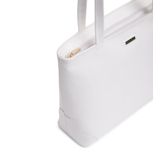 Fastrack Stylish Textured Tote Bag for Women | Trendy Casual Bag for Ladies, Women, Girls | Everyday College Bag Made of High-Quality Faux Leather (White) - image number 3