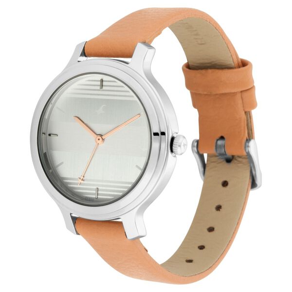 Fastrack Tripster Quartz Analog Bicolour Dial Leather Strap Watch for Girls - image number 3