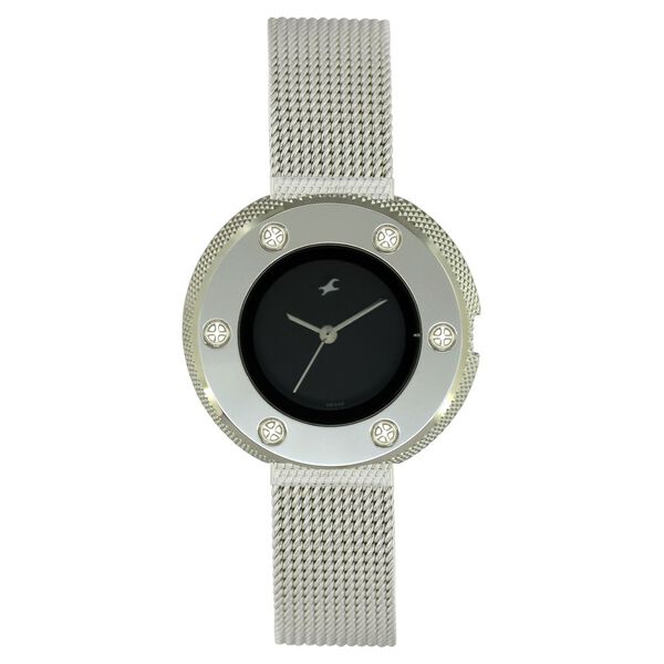 Fastrack Quartz Analog Silver Dial Stainless Steel Strap Watch for Girls - image number 0