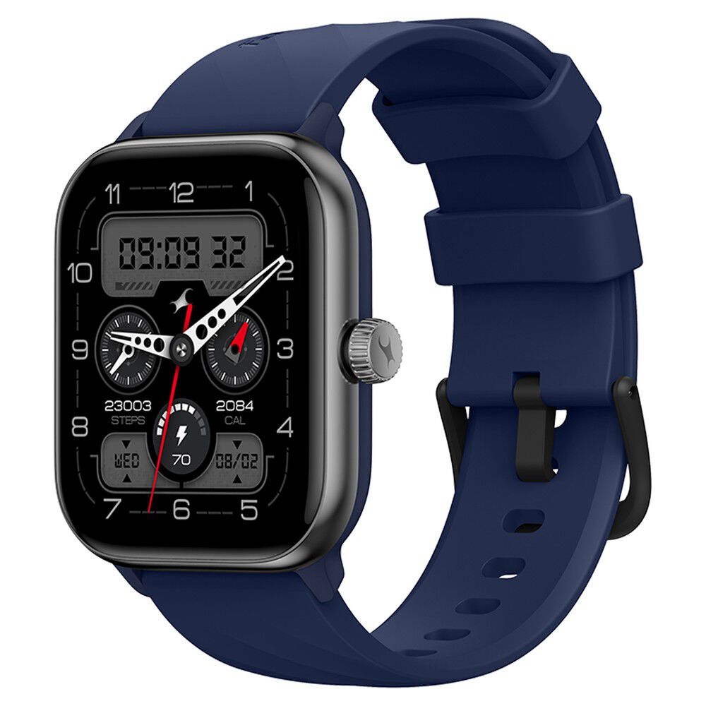 Buy Online Fastrack Nitro Pro with 4.69 cm AMOLED Display and AOD Functional Crown BT Calling Smartwatch with Blue Strap 38105pp02 Fastrack
