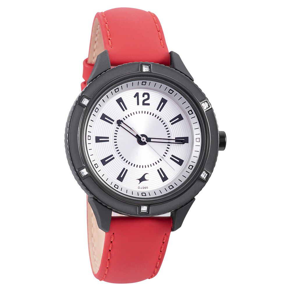 Fastrack red new arrivals colour watch