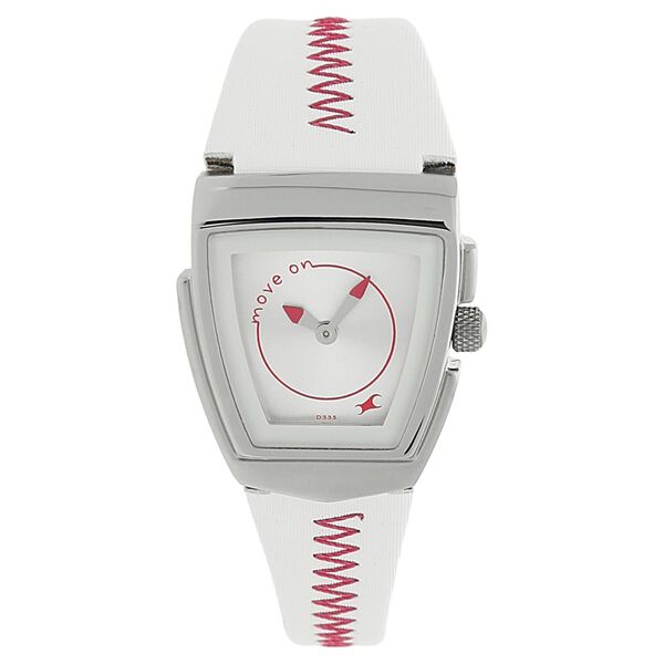 Fastrack Quartz Analog White Dial Leather Strap Watch for Girls - image number 0