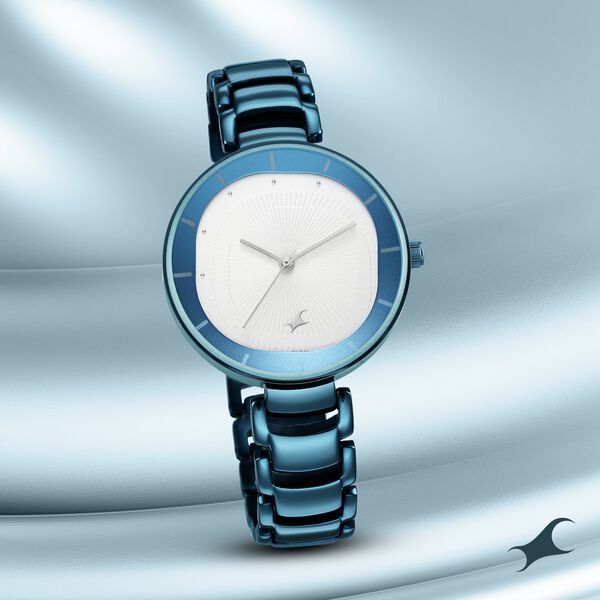 Fastrack Style Up Quartz Analog Silver Dial Metal Strap Watch for Girls - image number 0