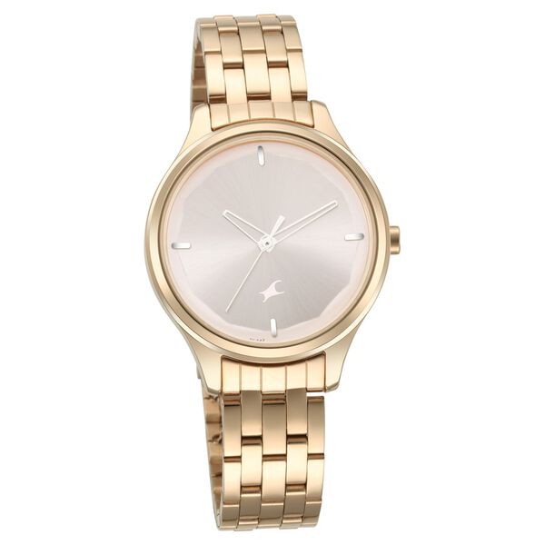 Fastrack Stunners Quartz Analog Rose gold Dial Metal Strap Watch for Girls - image number 1