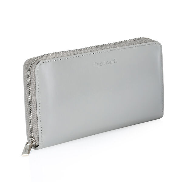 Fastrack  Grey Zip-Around Wallet - image number 1