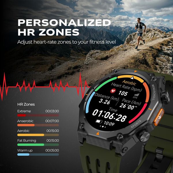 Fastrack Xtreme Adventure Smartwatch with 1.43" AMOLED Display, Dual Push Button, Dual Tone Strap, Multiple Menu Styles - image number 3