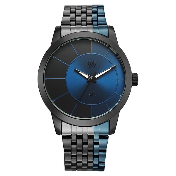 Vyb Phantom By Fastrack Quartz Analog Two Toned Dial Two Toned Stainless Steel Strap Watch For Guys - image number 0