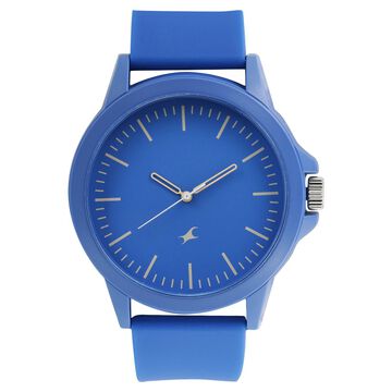 Fastrack The Minimalists Quartz Analog Blue Dial Silicone Strap Unisex Watch