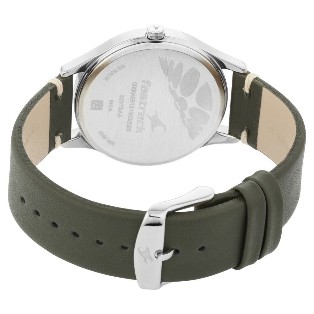 Buy Online Fastrack Tripster Quartz Analog Green Dial Leather