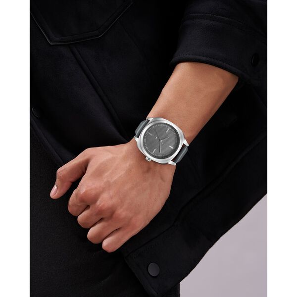 Fastrack Stunners X Quartz Analog Grey Dial Leather Strap Watch For Guys - image number 5