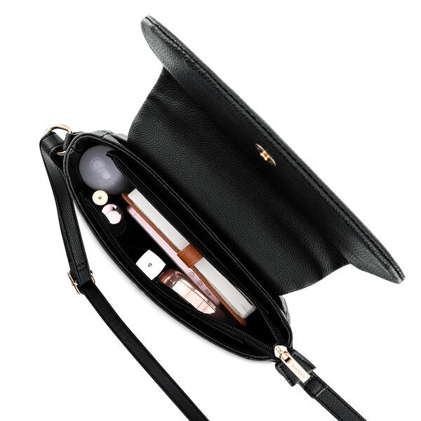 Fastrack Sling Bag with Adjustable Strap in Black - image number 6