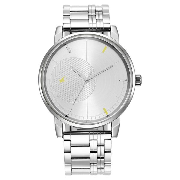 Fastrack Stunners Quartz Analog Silver Dial Metal Strap Watch for Guys - image number 2