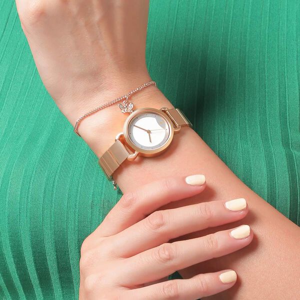 Fastrack Pulse Quartz Analog Silver Dial Stainless Steel Strap Watch for Girls - image number 5