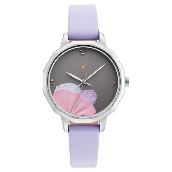 Fastrack Uptown Retreat Quartz Analog Grey Dial Leather Strap Watch for Girls - image number 2