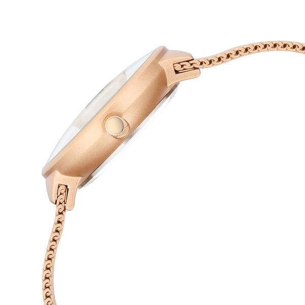 Fastrack Vyb Bliss Quartz Analog Rose Gold Dial Rose Gold Color Metal Strap Watch For Girls - image number 4