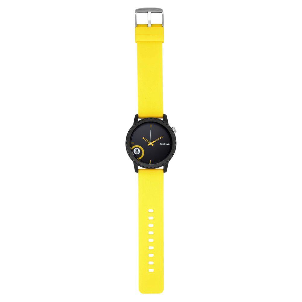 Buy Online Fastrack Quartz Analog Black Dial Silicone Strap Watch for Unisex 38039pp08w p Fastrack