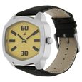 Fastrack Quartz Analog Yellow Dial Leather Strap Watch for Guys - image number 1