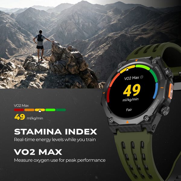 Fastrack Xtreme Adventure Smartwatch with 1.43" AMOLED Display, Dual Push Button, GPS, 100+ Multisports, Dual Tone Strap - image number 5