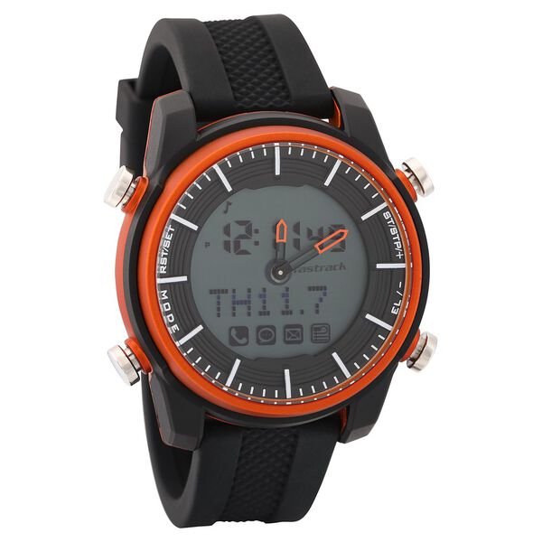 Fastrack Digital Dial Silicone Strap Watch for Unisex - image number 0