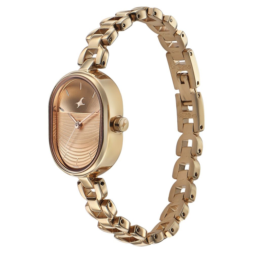 Fastrack ladies golden chain watches outlet